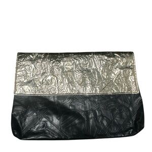 Elegant Black and Silver Clutch